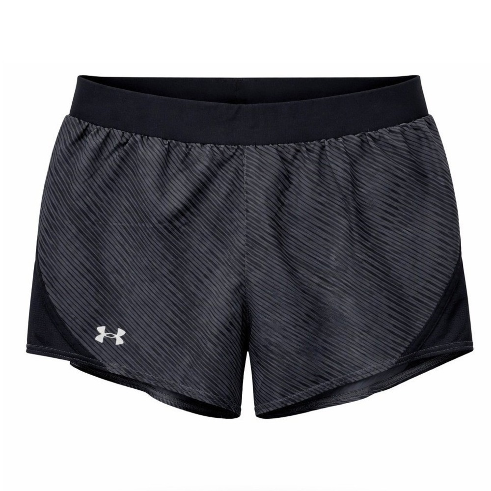 Under Armour Mileage 2.0 Printed Running Shorts Women M Black Athletic Heat Gear